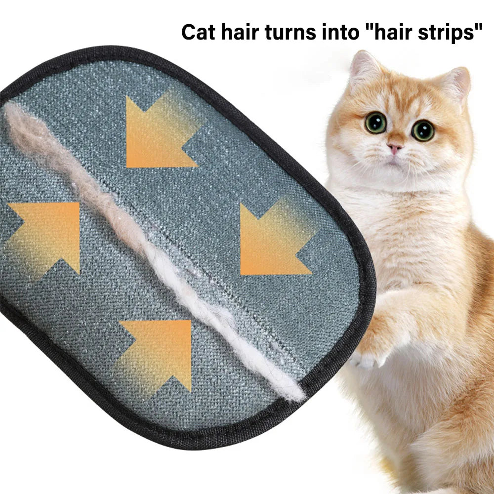 Pet Hair Removal Tool Reusable Static Removal Gloves, Double-Sided Grooming Gloves for Pets Removes Pet Fur Hair for Carpets