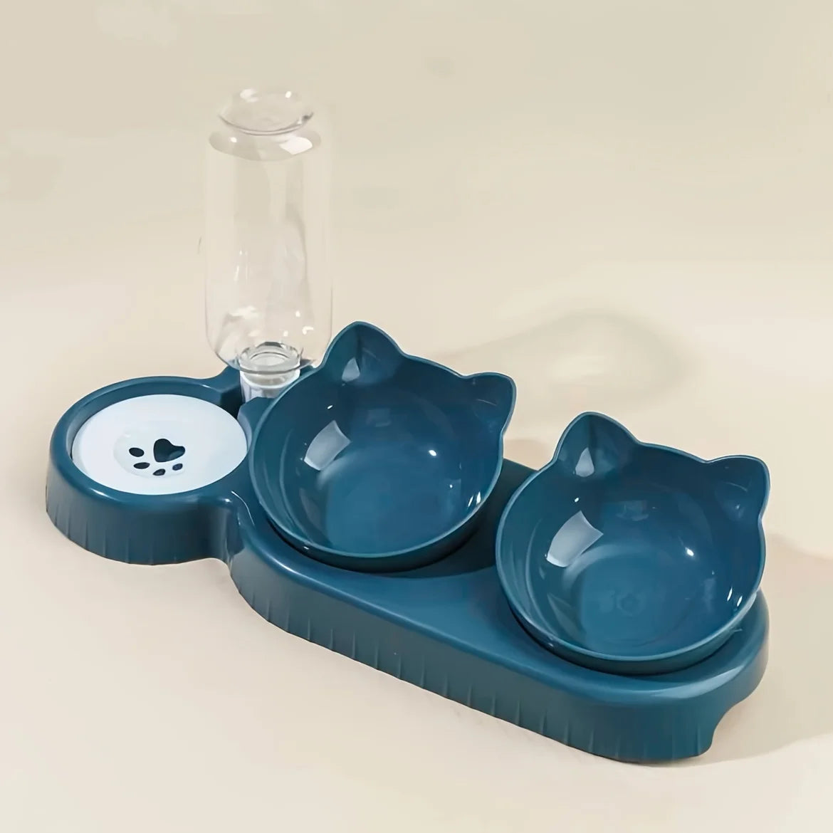 Cat shaped food and water bowls