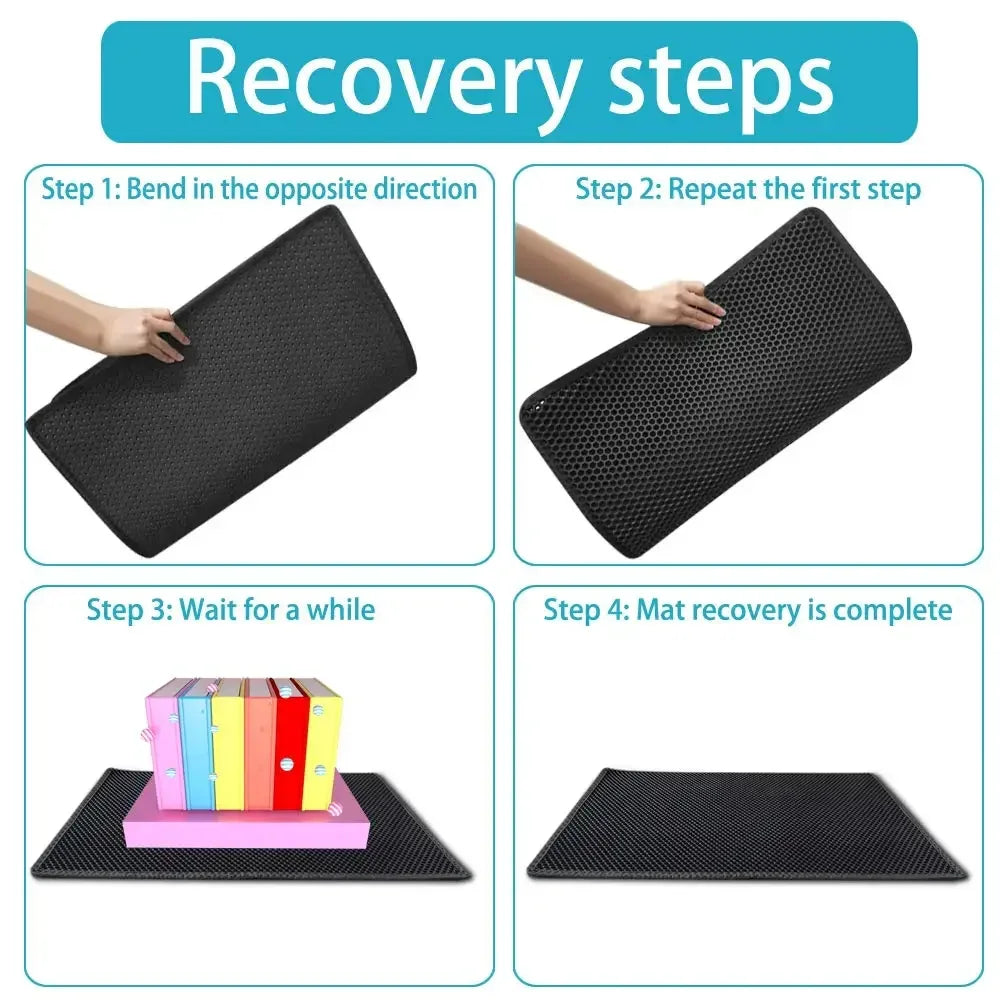 Double layer litter mat