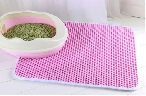 Double layer litter mat