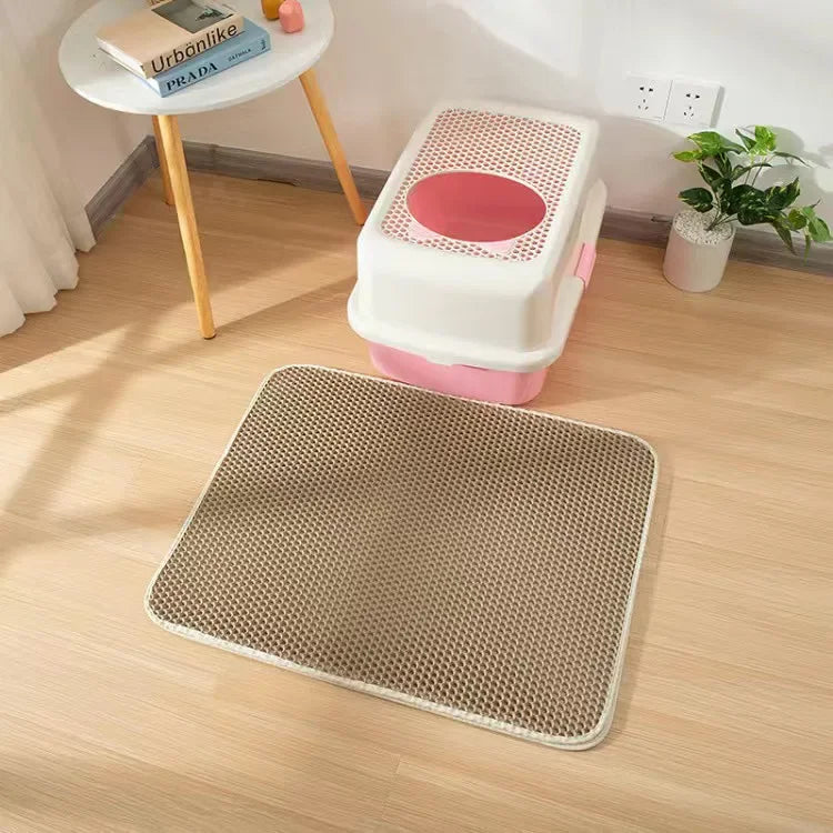 Double layer litter mat