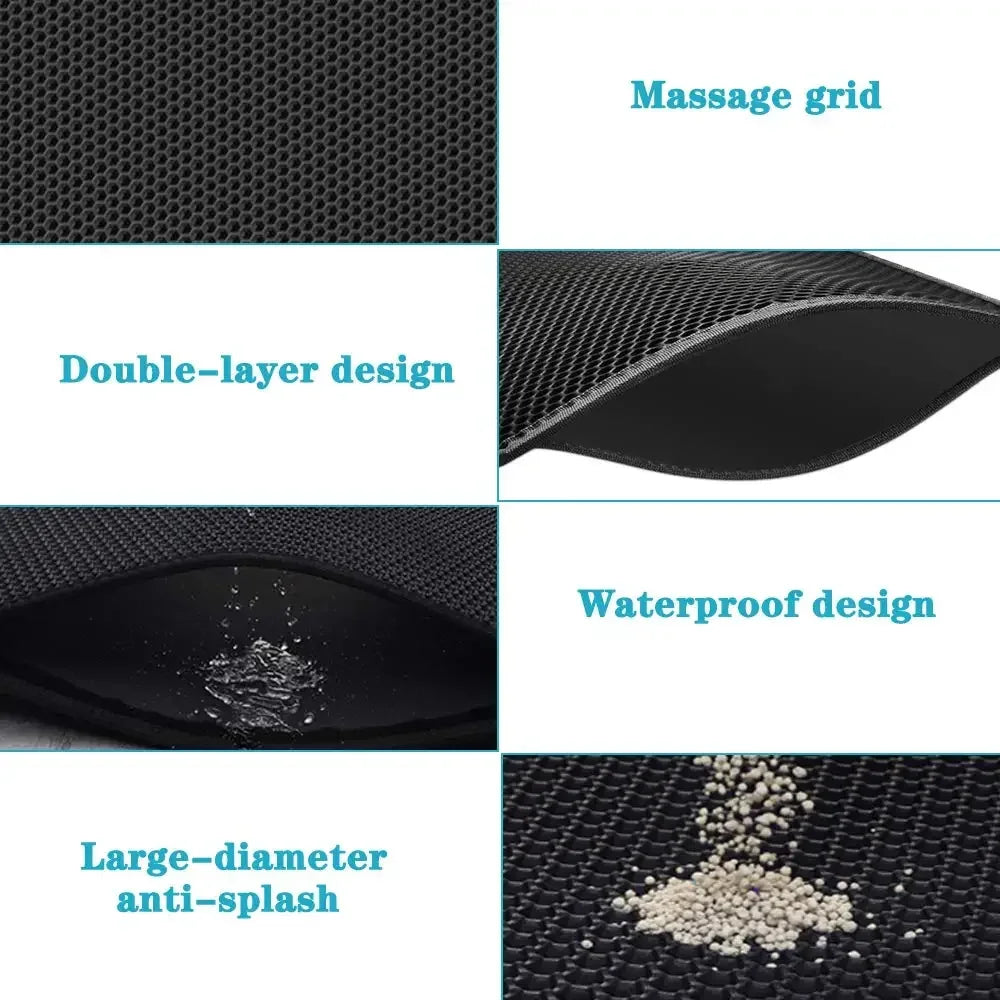 Double layer litter mat