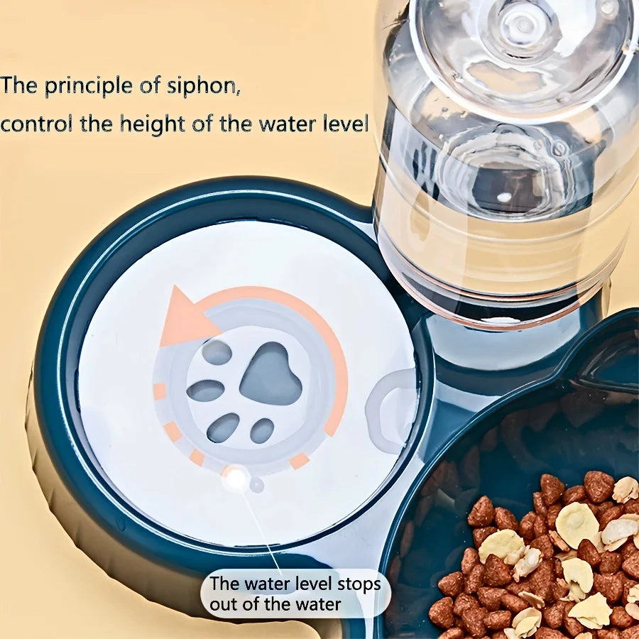 Cat shaped food and water bowls
