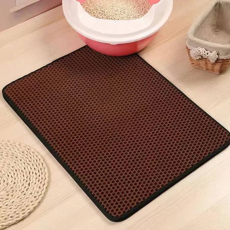 Double layer litter mat