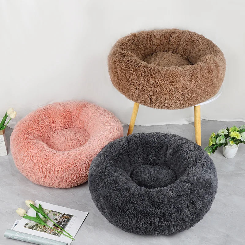 Plush donut bed