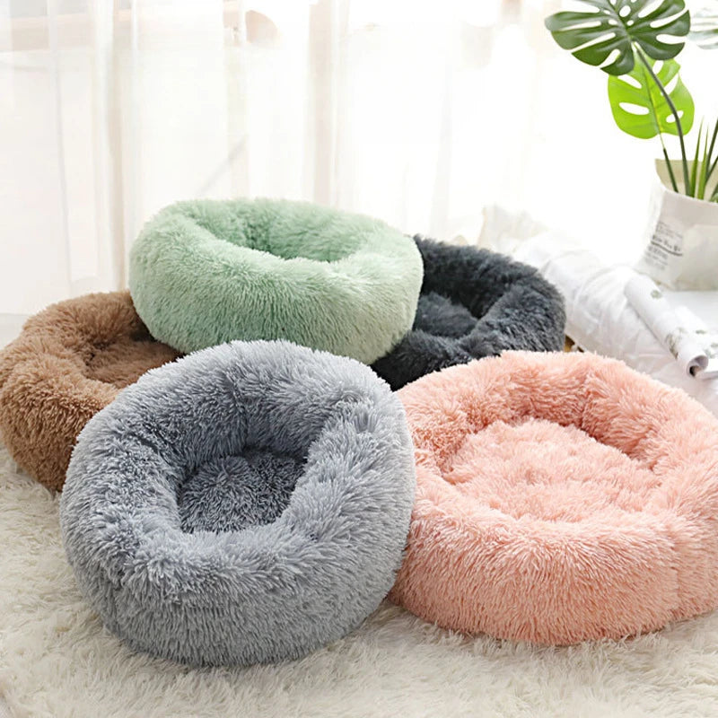 Plush donut bed