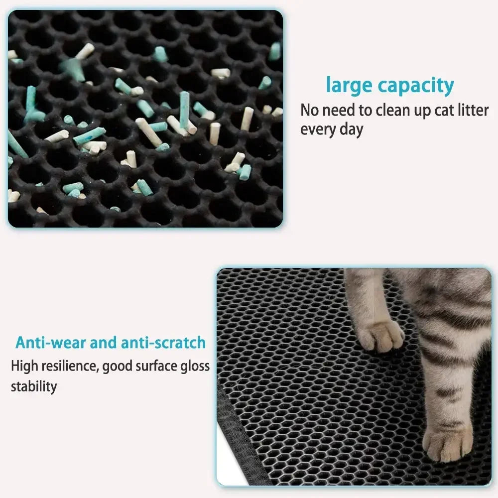 Double layer litter mat