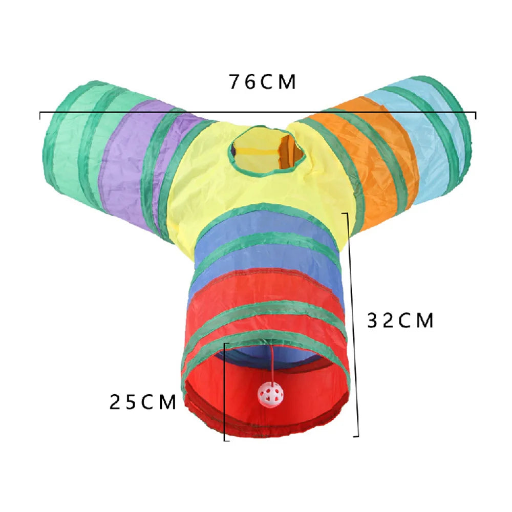 Cat Tunnel Tube Foldable Cat Toys Kitty Training Interactive Fun Toy Tunnel Bored for Puppy Kitten Pet Supplies Cat Accessories