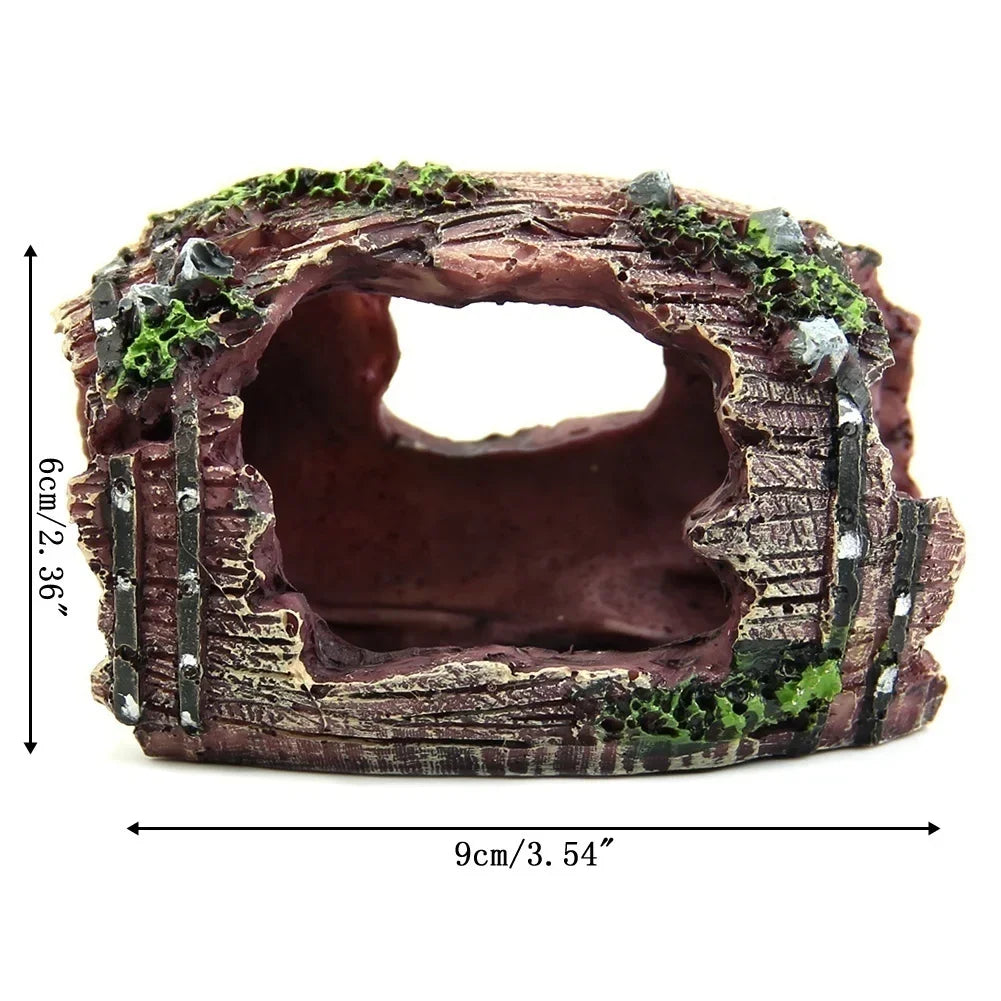 Barrel aquarium ornament