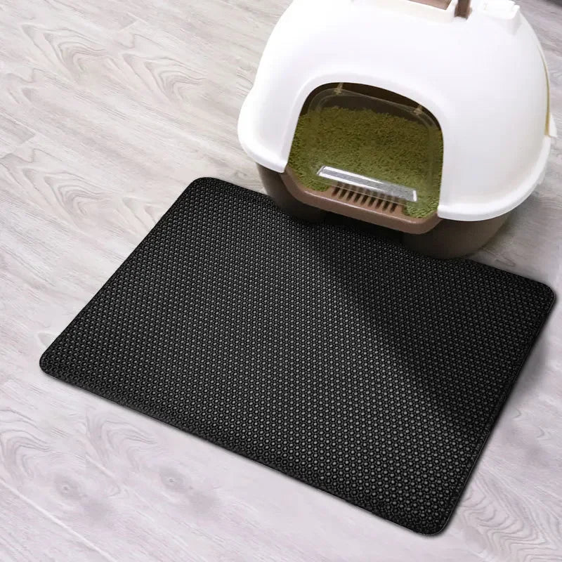 Double layer litter mat