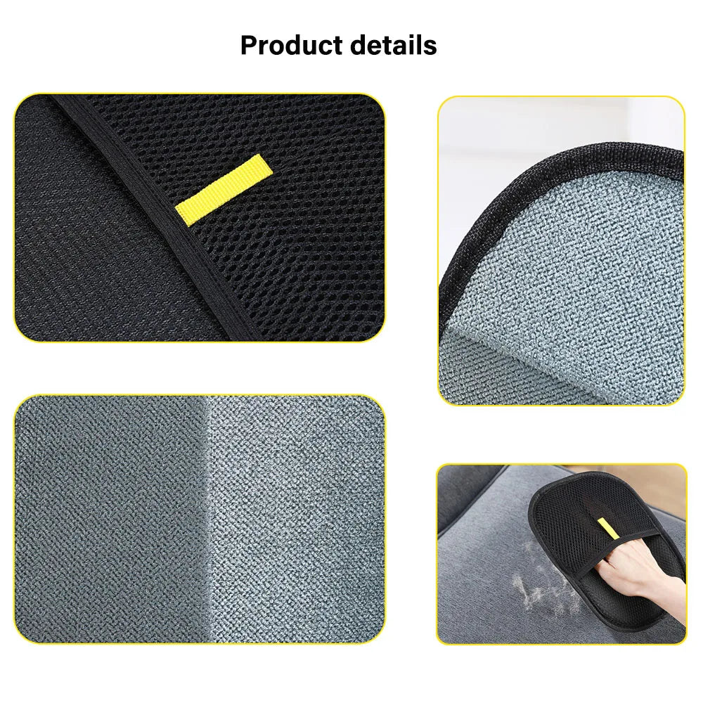 Pet Hair Removal Tool Reusable Static Removal Gloves, Double-Sided Grooming Gloves for Pets Removes Pet Fur Hair for Carpets